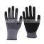 Nylon Liner Nitrile Coated Anti Slip Safety Gloves Nitrile Coated Gloves for Auto Industrial