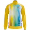 Custom Sublimation Jacket of Yellow Sleeves with White Zipper