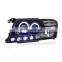 Hot sale upgrade led angel eyes headlamp headlight for Mitsubishi Pajero V73 V77 head lamp head light 2000-2012