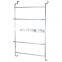 Stainless Steel 5 Tiers Rail Accessories Over Door Hooks Towel Holder Hanger Bathroom Towel Rack