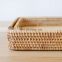 New Fashion Handicrafts Zero Waste Sustainable Development Brown Table Storage Wood Rattan Tray