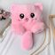 019Wholesale Plush Bag Cute Cat shape bag Soft pink shoulder bag for kids