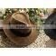 Promotion cheap plain wholesale straw cowboy hats ladies straw hats Beach shading Unisex cowboy straw hat