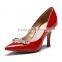 New Arrival High Quality High Heel Lady Footwear, Genunie Leather Shoes Real Leather Heels for Woman, Slip On Women Heels Patent