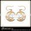 Fashionable earrings white gold jewelry gold earrings for women