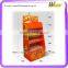 Floor 3 Shelves Stand Paper Promotion Supermarket Layer Display