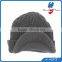 embroidery knit beanie with visor