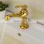 royal deck mount brass golden italian basin faucet