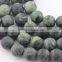 2.0mm Large Hole Hot Selling Round Matte Rhyolite Gemstone Loose Beads Approximate 15.5 Inch