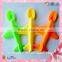 2015 New Product Colorful Airplane Shape Plastic Baby Spoon