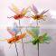 Hot Sale in Russia 6 inch Flying Locust Grasshopper Memorial Garden Stakes, Plastic Garden Stick