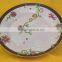 YF13084 plate serving dishes with flower decal