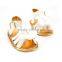 A-bomb Summer Hot Selling Breathable Baby Infant Girls PU Leather Flower Crib Soft Sole Flat Sandals/baby girls prewalker shoes