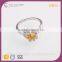 R63476K01 Belly Forging Liquid Sterling Silver Love Shape Citrine And White Topaz Ring Vacuum Pump