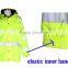 Polyester with PU coating Lime fleece liner Winter safety 3M hi vis jacket