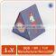 Gift packaging pyramid shaped solid cardboard triangle box