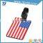 USA flag design custom soft pvc travel luggage tag and colorful small key caps cover