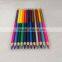 7" standard size triangular shape high quality 4.0mm color lead bi color pencil