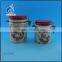 christmas santa claus kitchen storage ceramic tea sugar and coffee canister