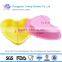2016 Dongguan colorful silicone heart shape cakes for DIY