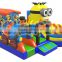 2016 new design minions train inflatable playground outdoor obstacle