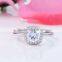 China factory wholesale fashion popular style silver ring with big red stone