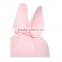 Wholesale 6 Panel Flat Brim Elastic Band Pink Cute Snapback Cap Funny Kid Hat With Rabbit Ear