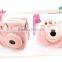 Pink Color Leather Polaroid Camera Bag Cover for Fujifilm Fuji Instax Mini 8