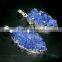 ELECTROPLATED BLUE ARROWHEAD DRUZY QUARTZ PENDANT