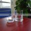 high white 180ml small clear glass candle tumblers with lid