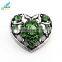 2016 Snaps Rhinestone Heart Antique Ginger Snap Jewelry 18mm Snap Button Fit Charm Bracelet