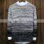latest high men quality wool gradient autumn pullover sweater, men fashion round neck sweater pullover wholesale