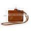 Custom high quality leather card holder with lanyard,ID card sleeve with lanyard on from China supplier