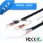 YYX Siamese cable RG59 with 2power conductor cu ccs al foil braid PVC shield