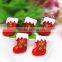 New arrival resin Christmas sock flatback resin for hair bows resin cabochons