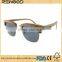 semi-rimless wood sunglass with uv 400 bamboo new sunglasses model fashion sun glasses wood