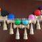 Factory wholesale cheap rubber painted wooden kendama toy