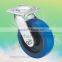 Shock Absorber Soft Blue Rubber Wheel Swivel 5" Heavy Duty Caster