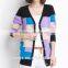 15STC6705 color block bamboo cardigan