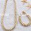 HY fashion jewelry 18k carat handmade weaving necklace set jewelry gold dubai gold jewelry set