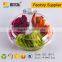 Customized 3 compartment plastic round fruit salad container