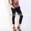 Pretty steps 2015 black ladies fashion spandex capri cropped trousers design