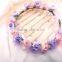 Bride beautiful colorful flower floral hairband headband, flower bride crown
