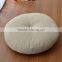 Wholesale living room home office bed furniture soft linen round linen seat sofa pouffe cushion