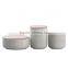 Custom Ceramic Candle Jars With Cement Graven With Soy Wax Personalized Scented candle jar