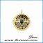 Round snowflake gold aromatherapy lockets essential oil stainless steel diffuser