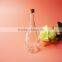 mini long cut flower glass container with wooden cover