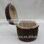 Round Wooden bucket with lid