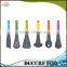 NBRSC High quality set of 6 pieces colorful nylon kitchen utensils set Ladle Slotted Strainer Spatula Spoon solid