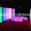 Modern fashion GRB full lighting high quality round plastic LED pillar/column for party/garden decoration